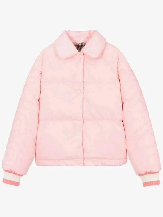 12y14y kids logo down padded jumper pink 8069477