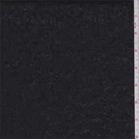 4 1/2 YD PC-Matte Black Sequin Knit Fabric