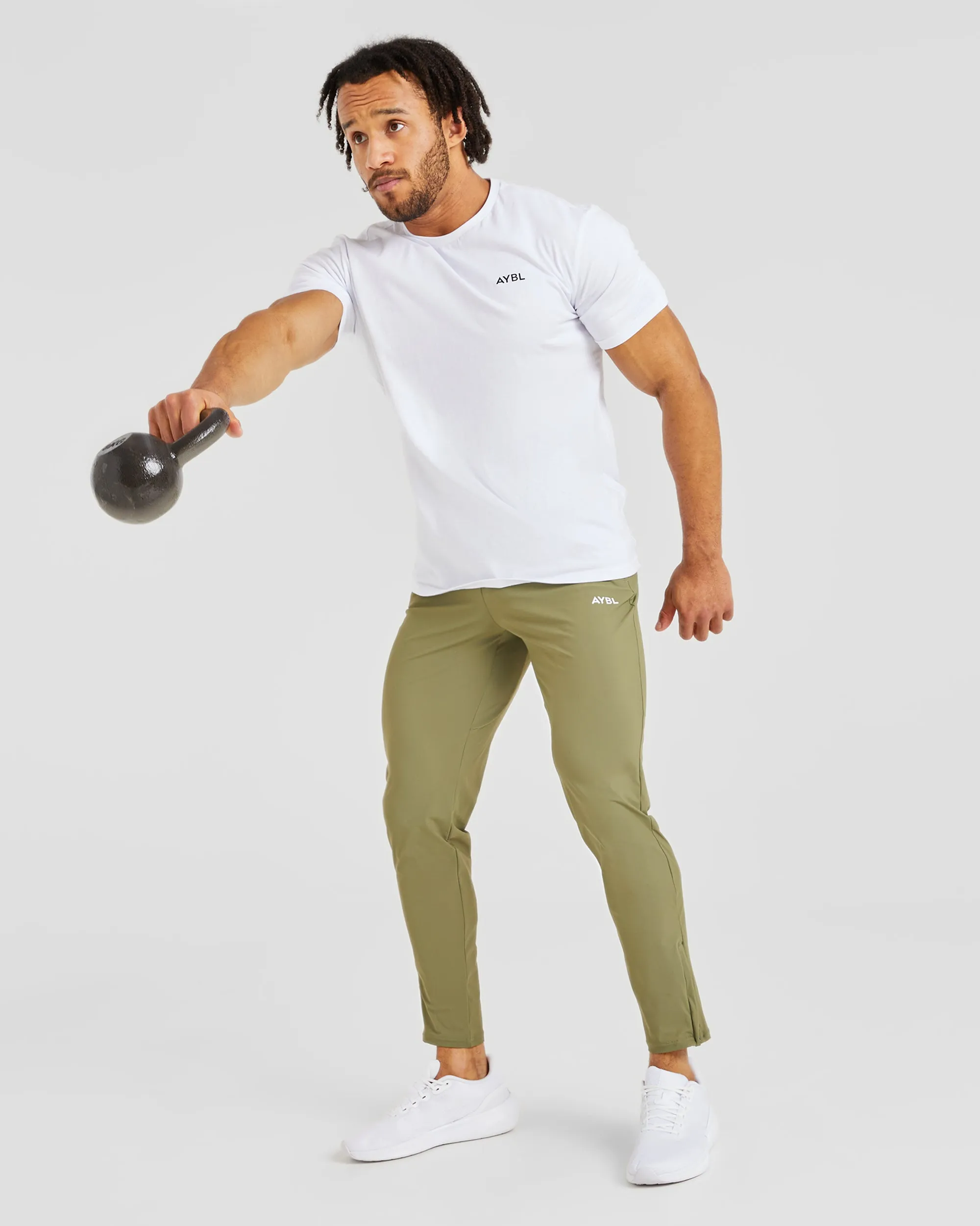 Ascend Zip Joggers - Olive Green