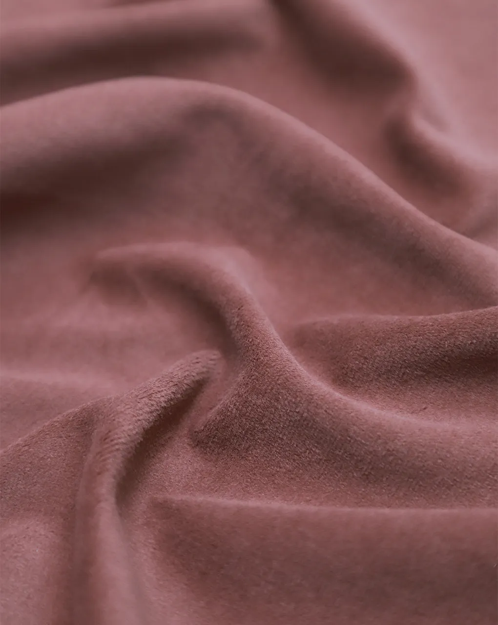 BROWN PLAIN POLYESTER VELVET FABRIC