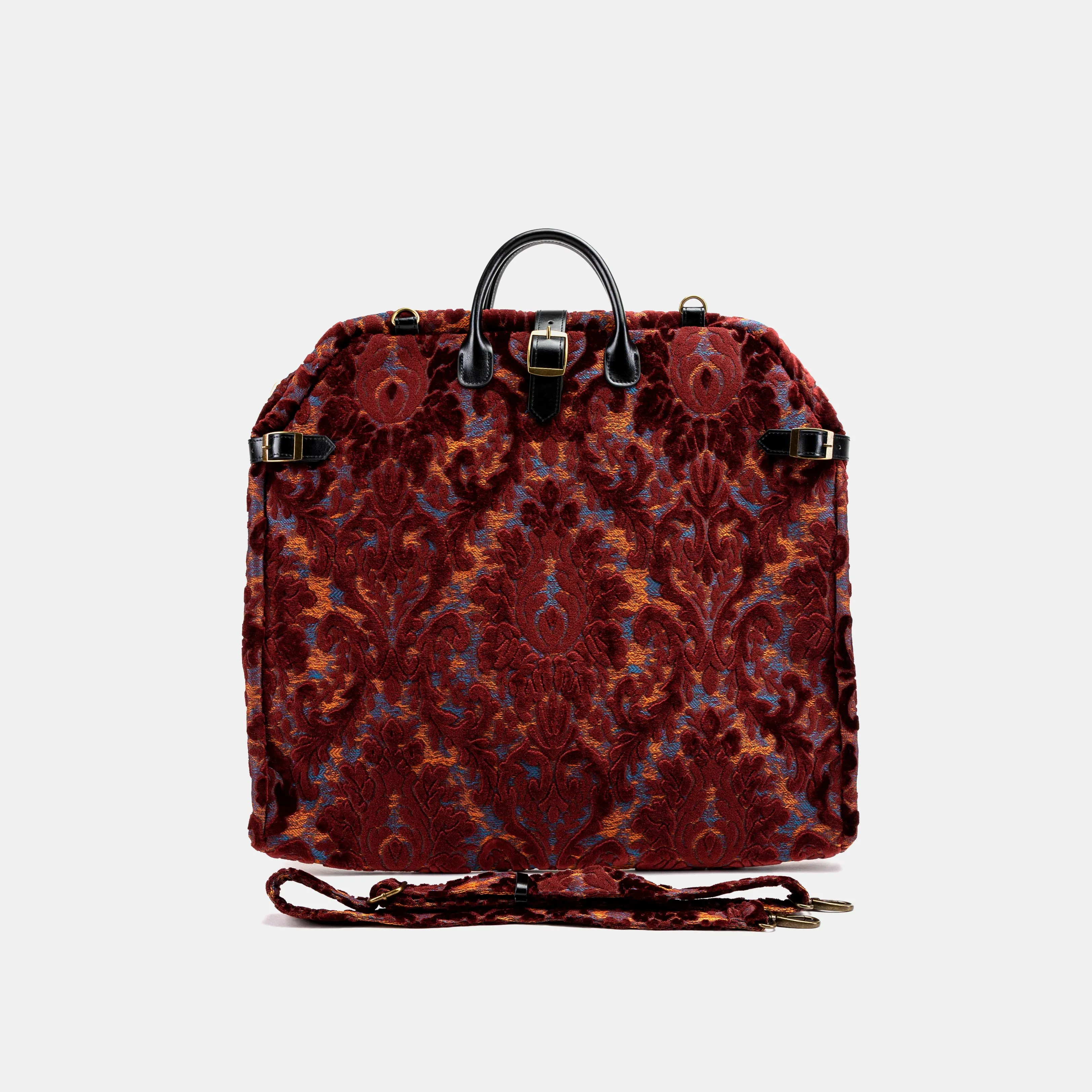 Burnout Velvet Wine Carpet Garment Bag