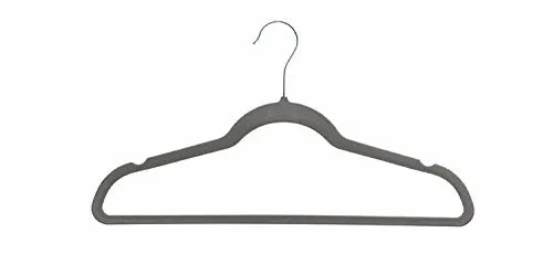 Concepts Grey Velvet Hanger 30 Pack Premium Quality for Coats, Jackets, Suits, Pants & Dresses