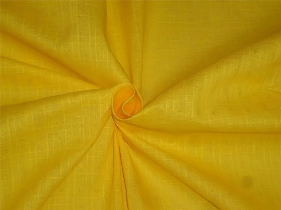 cotton organdy fabric leno dobby CHECKS design 44&quot; yellow color