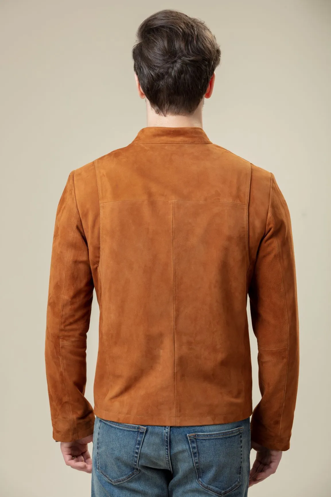 Desert Suede Bomber Stylish Leather Jacket by TJS