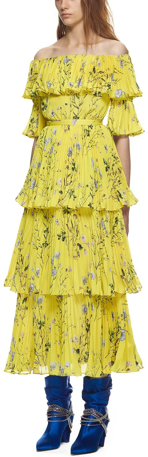 Floral Printed Tiered Dress