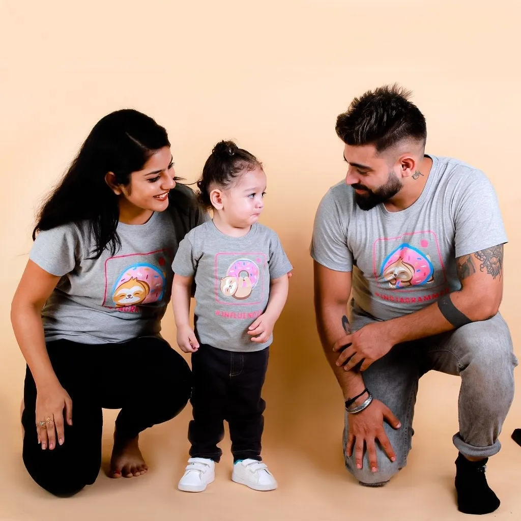 Insta Parents Matching Family Twinning T Shirt- Combo Of 3