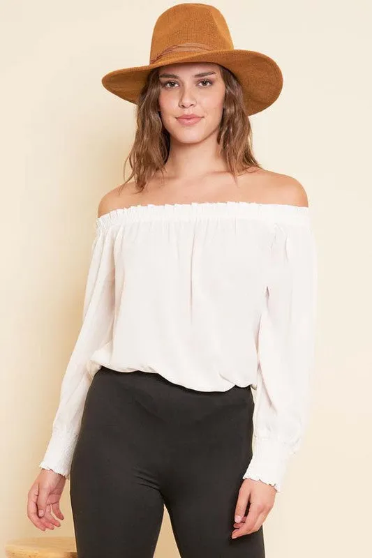 Ivory Off Shoulder Blouse