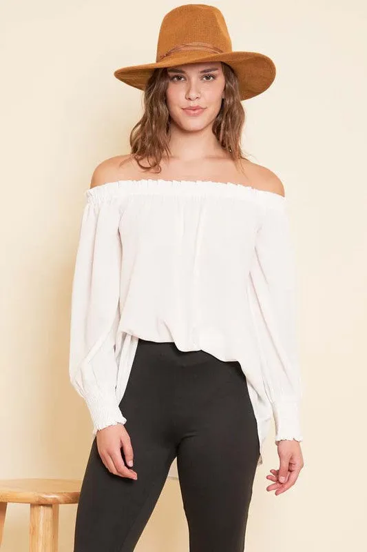 Ivory Off Shoulder Blouse