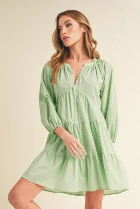 Jenay Tiered Dress Mint