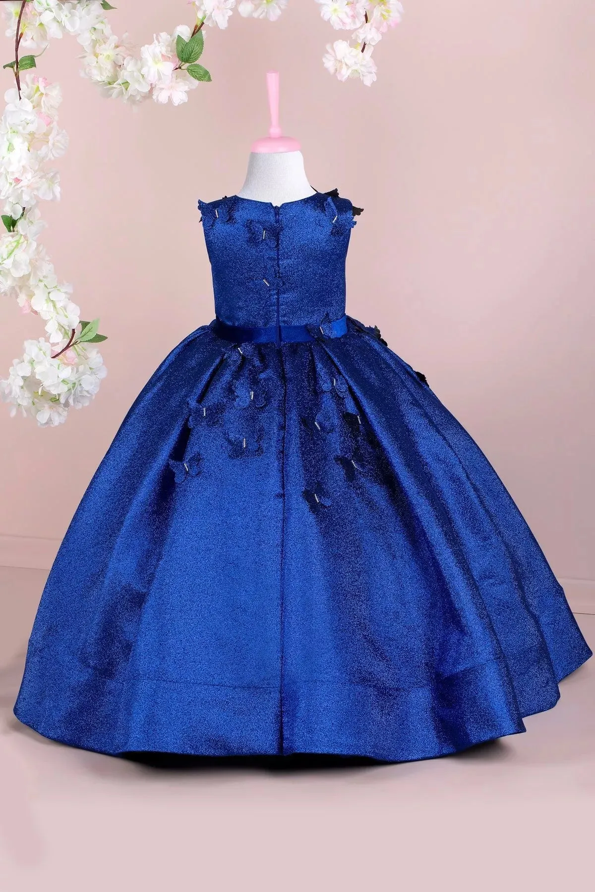 Leaf Sax Blue Party Dress