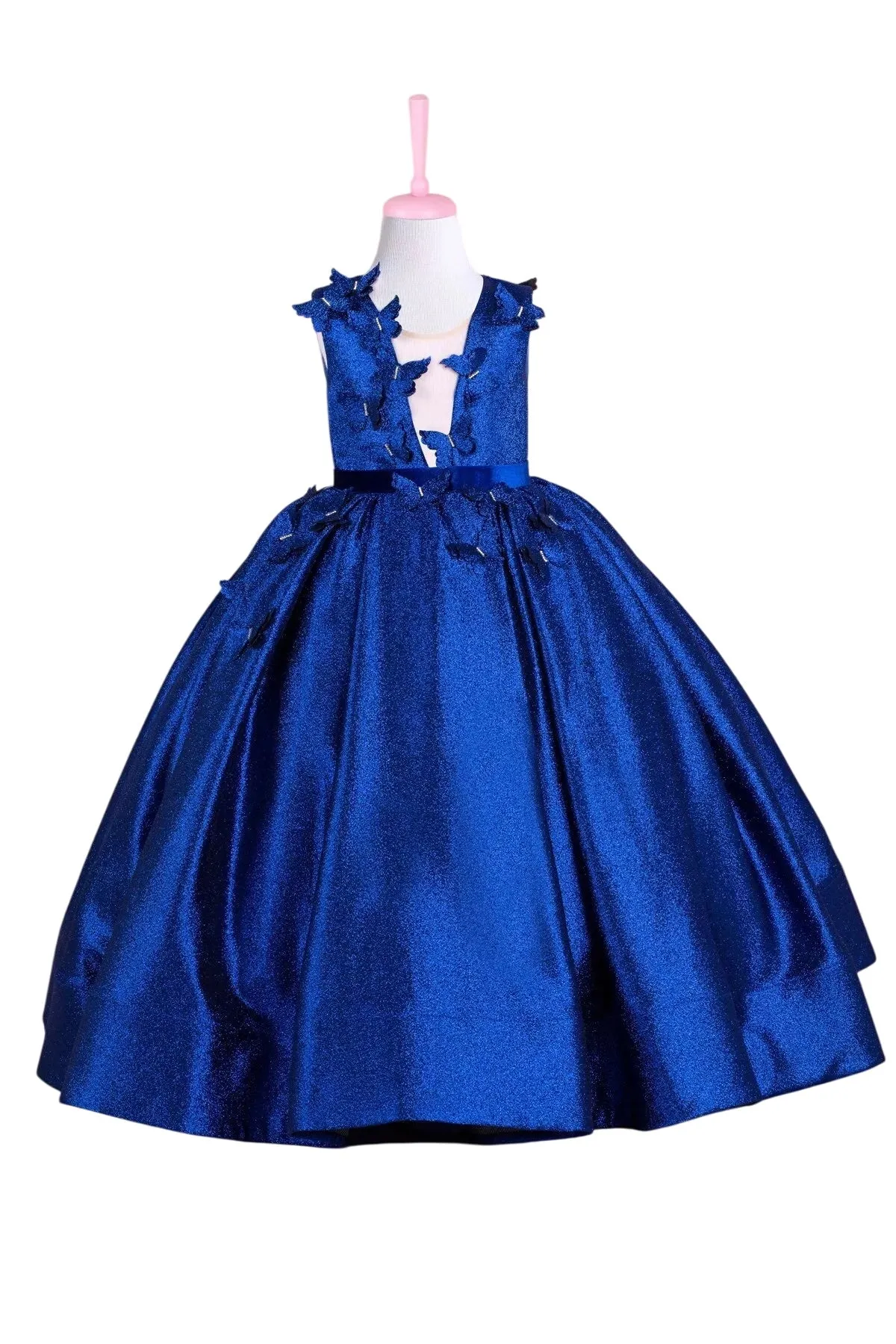 Leaf Sax Blue Party Dress