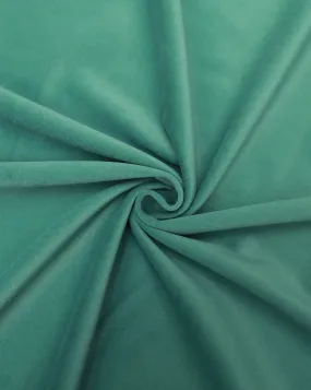 LIGHT GREEN PLAIN POLYESTER VELVET FABRIC