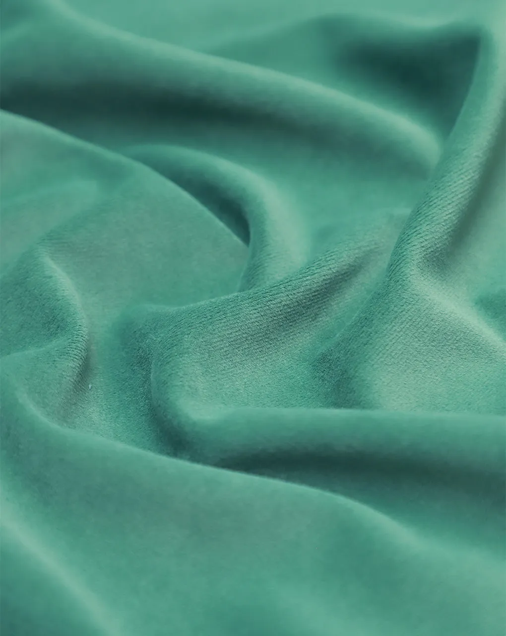 LIGHT GREEN PLAIN POLYESTER VELVET FABRIC