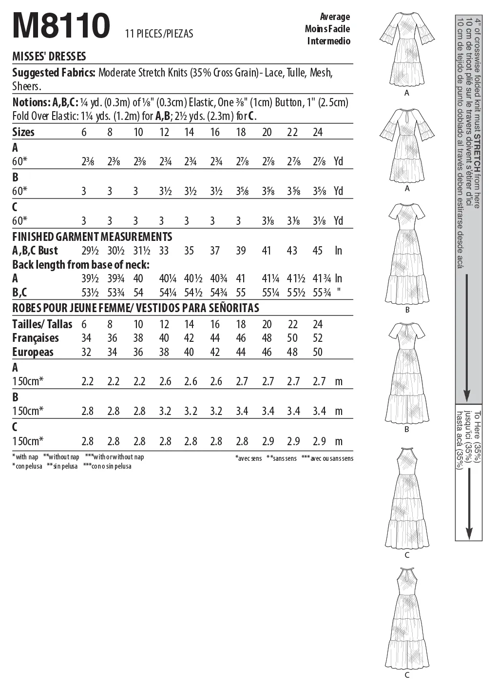 M8110 #JourneeMcCalls - Misses' Dresses