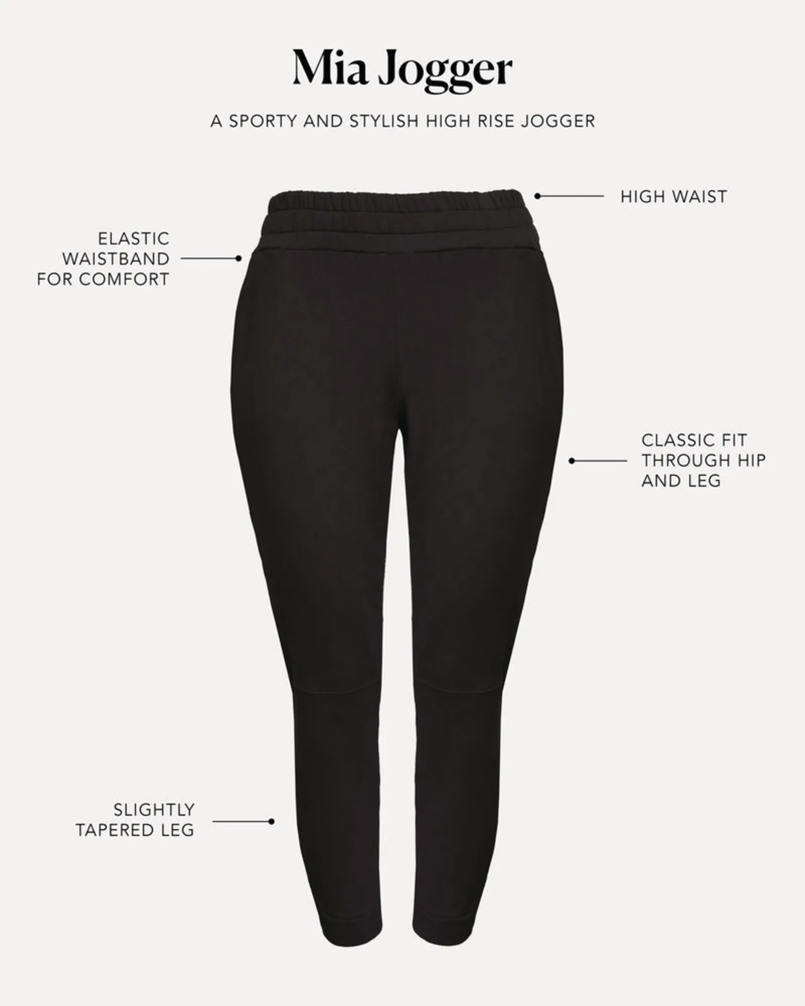 Mia Jogger | Black