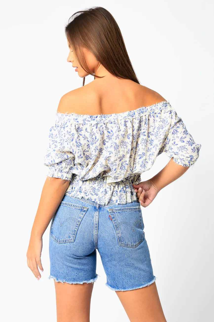 Off The Shoulder Floral Top