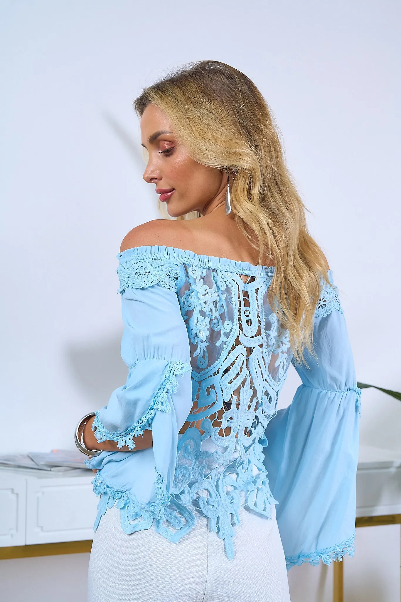 Off the Shoulder Lace Top