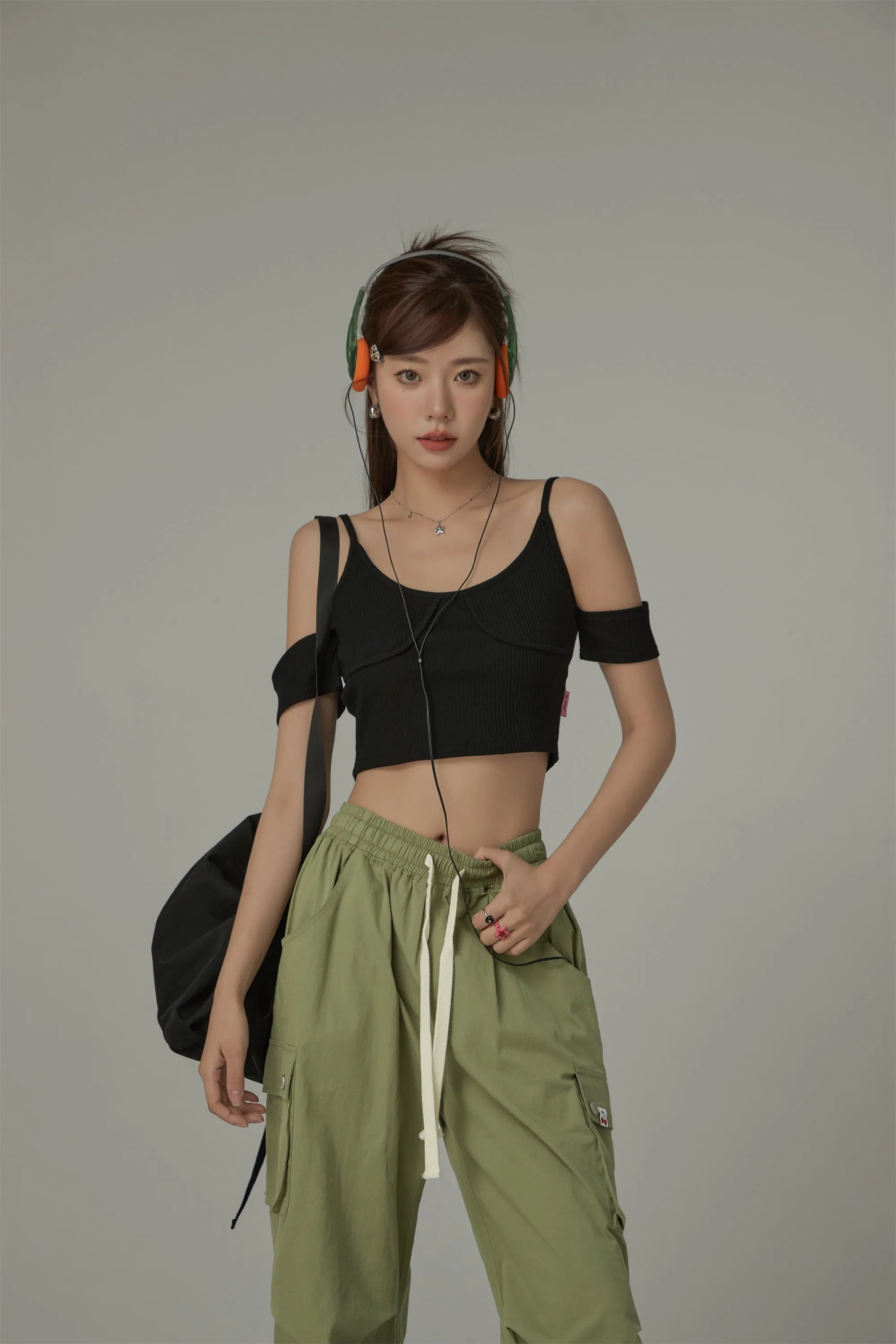 Off The Shoulder Strap Slim Top