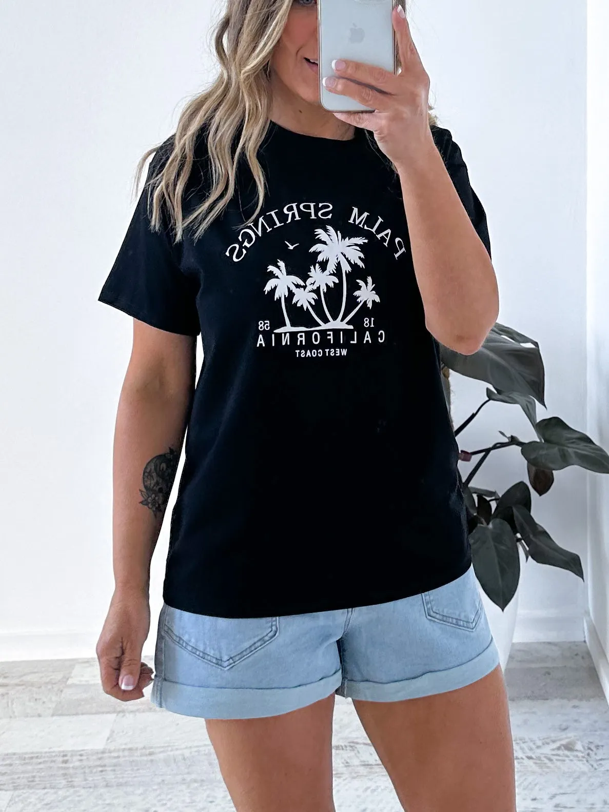 Palm Springs Tee - Black