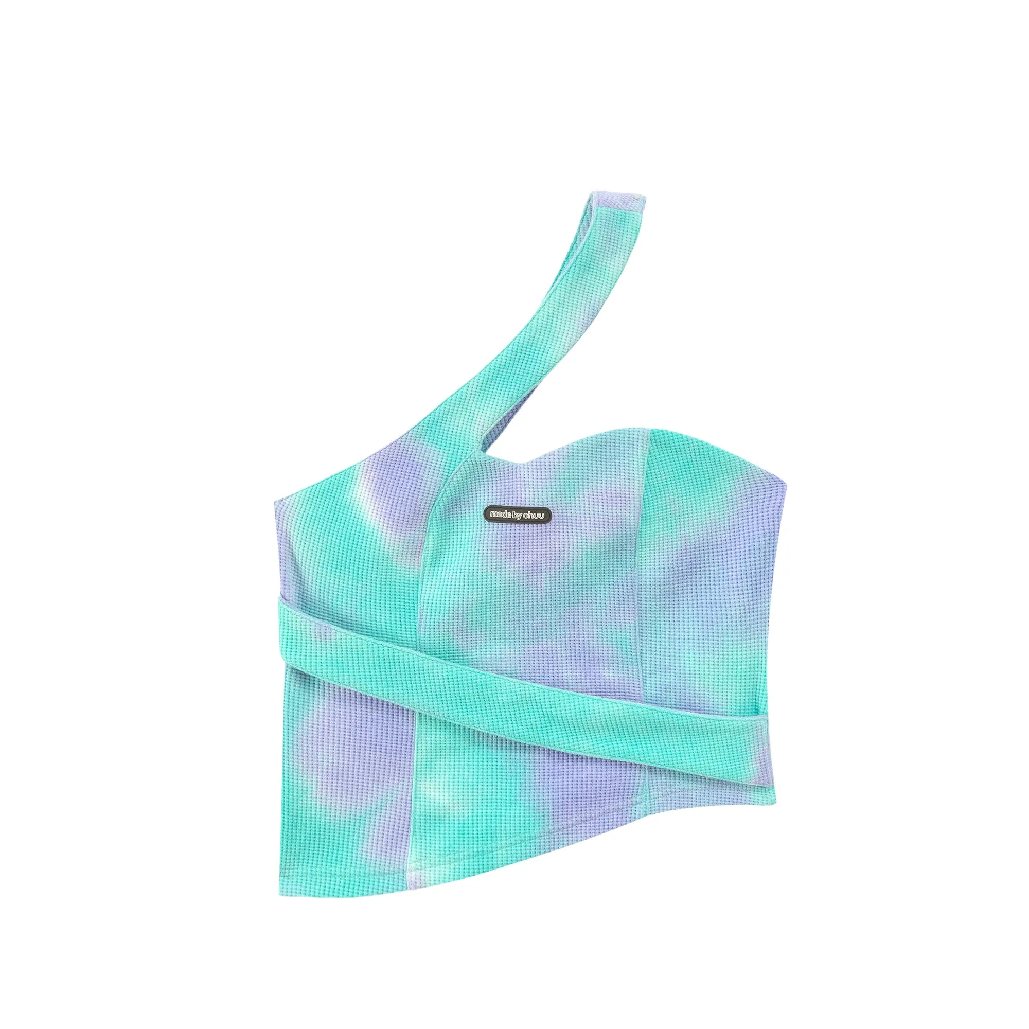 Tie-Dye Cross Strap Off-Shoulder Top