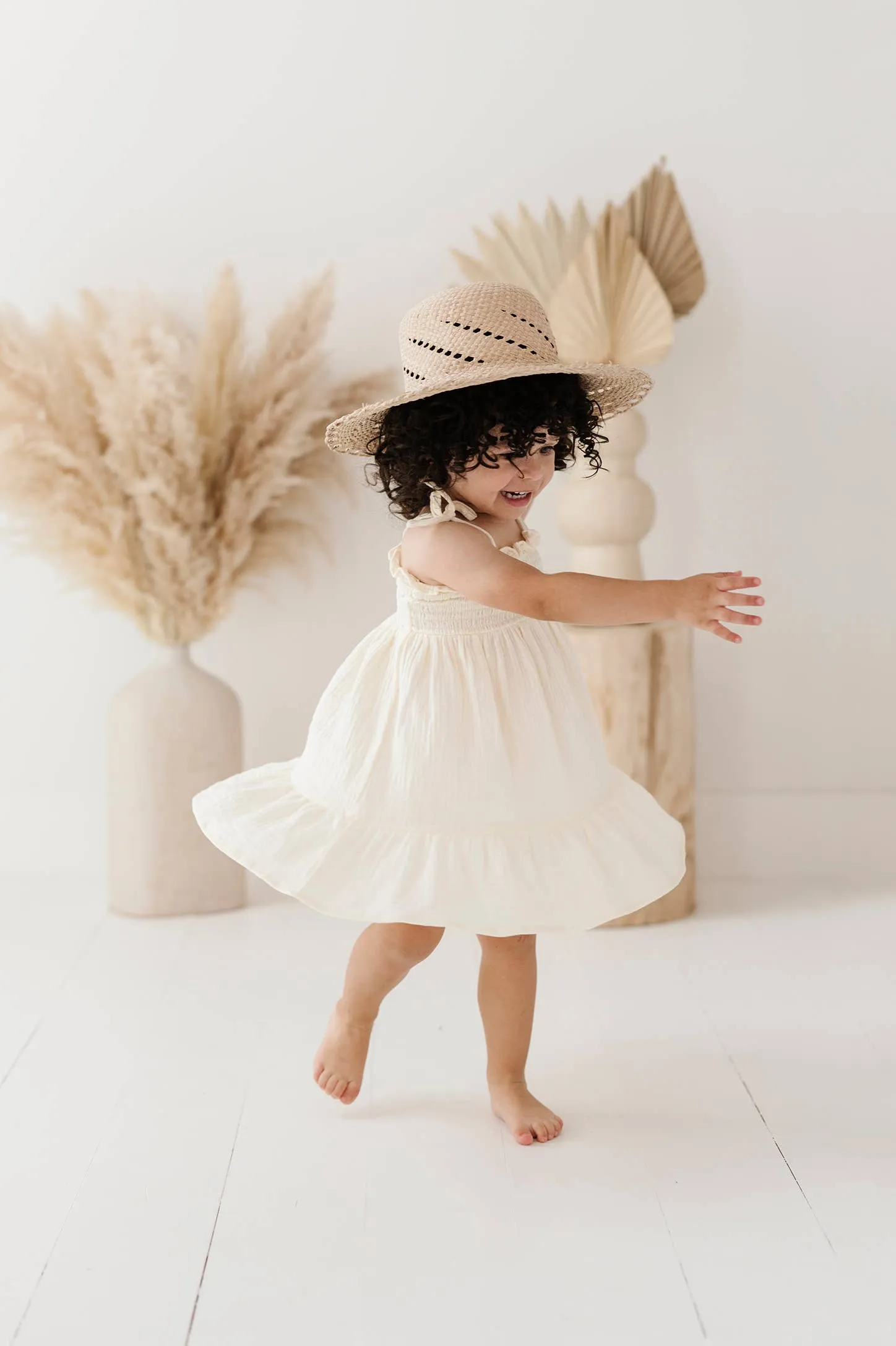 Tiered Mini Dress - Cream