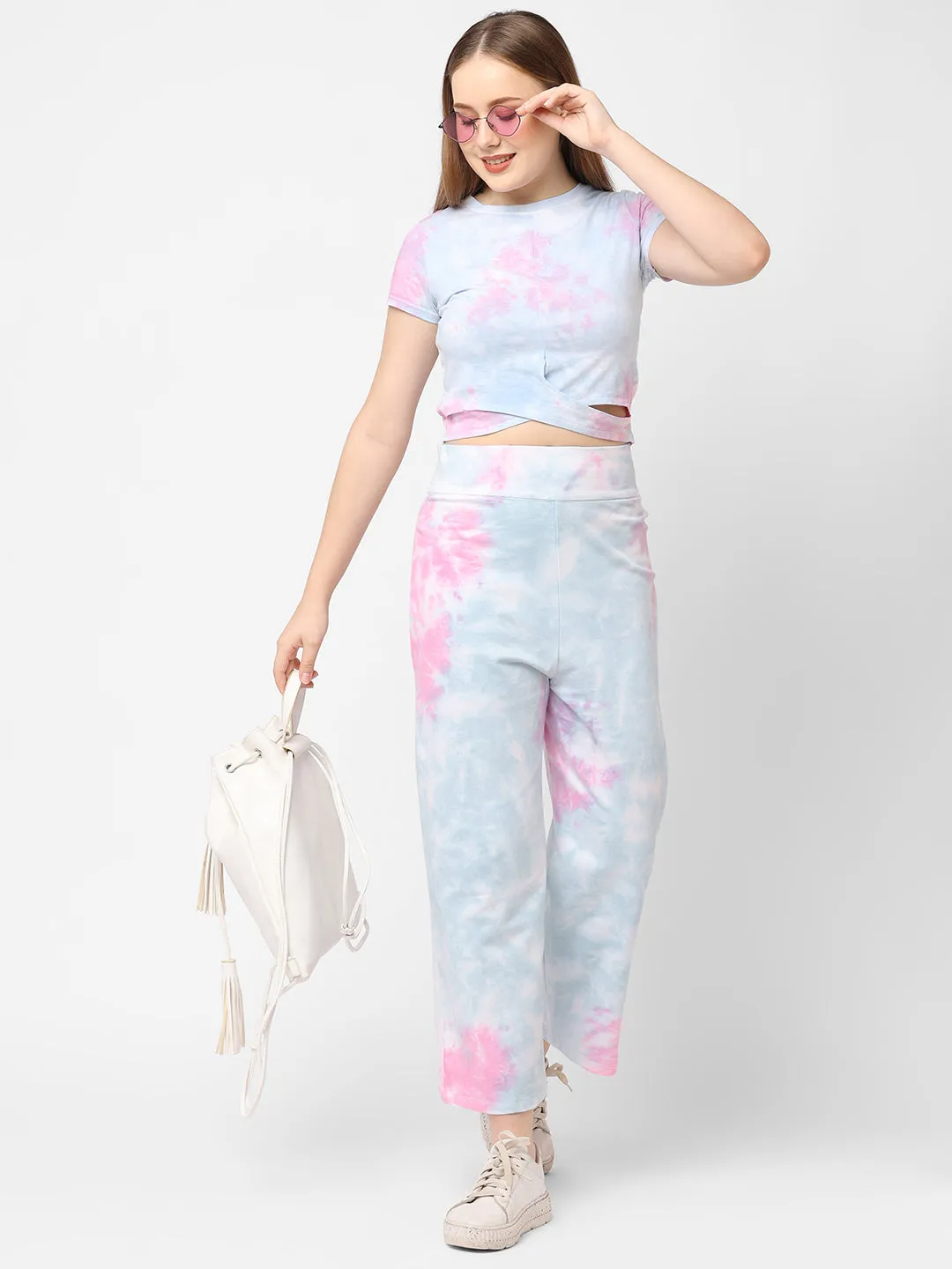 Women Tie & Dye High-Rise Slim Fit Culottes