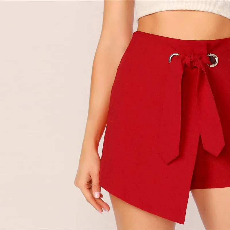 Women's Summer Asymmetrical High-Waist Shorts