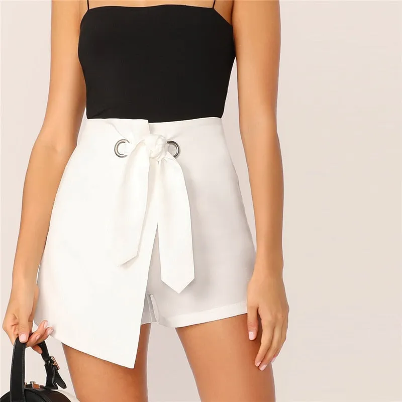 Women's Summer Asymmetrical High-Waist Shorts