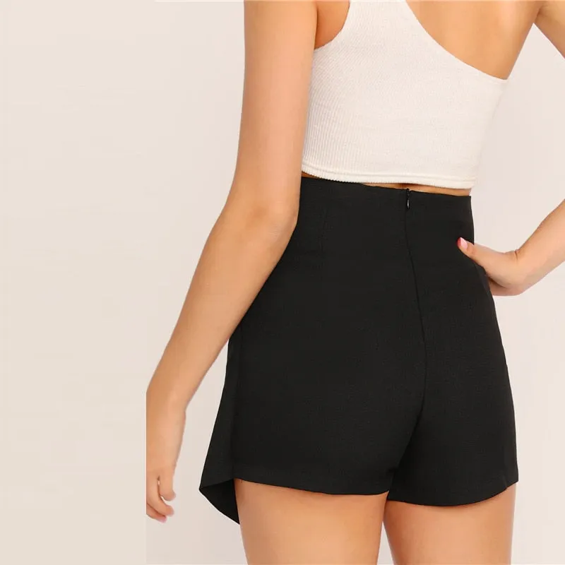 Women's Summer Asymmetrical High-Waist Shorts