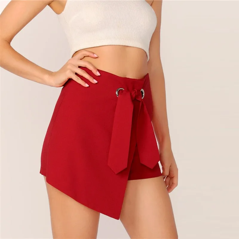 Women's Summer Asymmetrical High-Waist Shorts