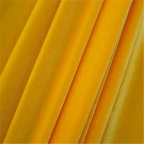 Yellow Stretch Velvet Bolt Fabric